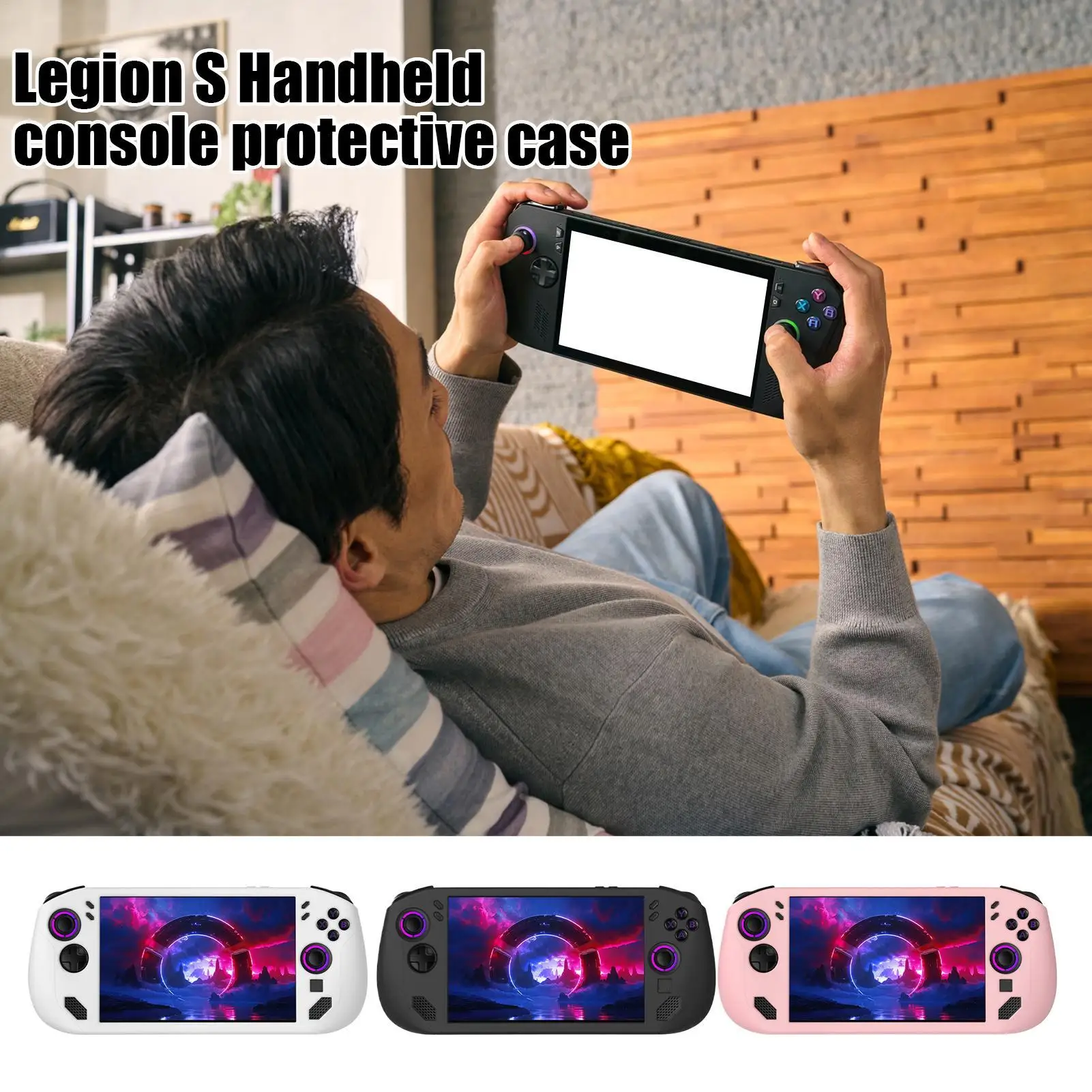 لينوفو ليجيون جو إس وحدة تحكم ألعاب محمولة غطاء من السيليكون مقاوم للصدمات وحدة تحكم ألعاب ناعمة خفيفة الوزن مضادة للخدش كاملة #1