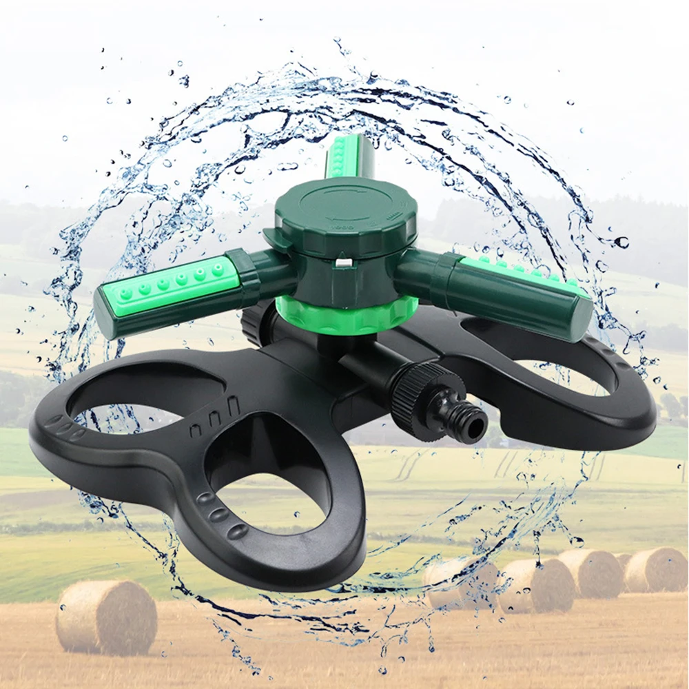 1Pc 360 degree automatic rotating sprinkler Garden, flowers, grass, lawn maintenance, sprinkler head, garden 18 hole nozzle