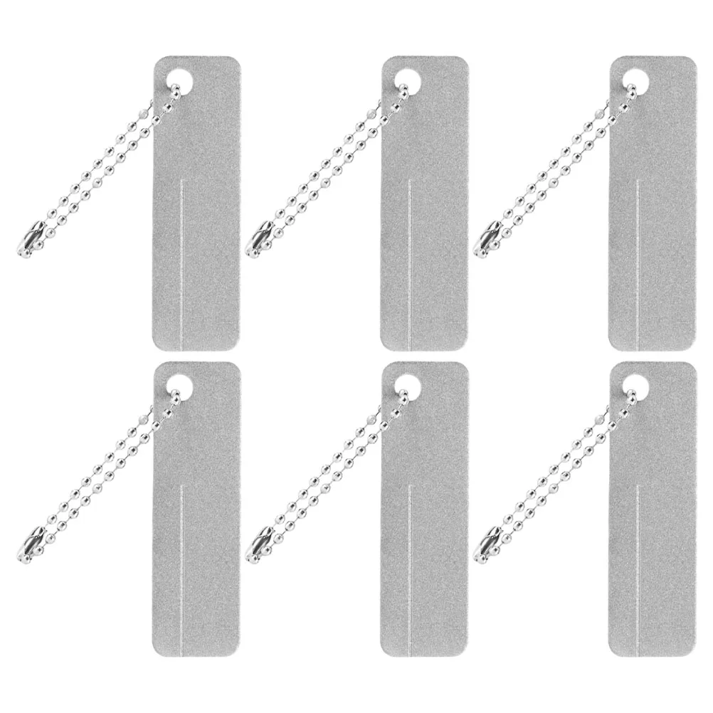 

6pcs Outdoor Knife Sharpener Lightweight Portable Fishing Hook File Set Tool Suction Stone Carbide Stropping Whetstone