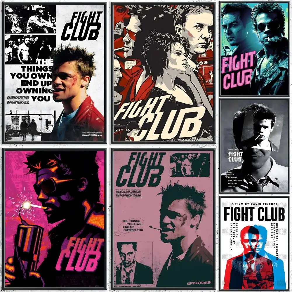 F-Fight C-Club Painting Calligraphy HD Canvas Poster Crease Free Waterproof All Space Wall Decor