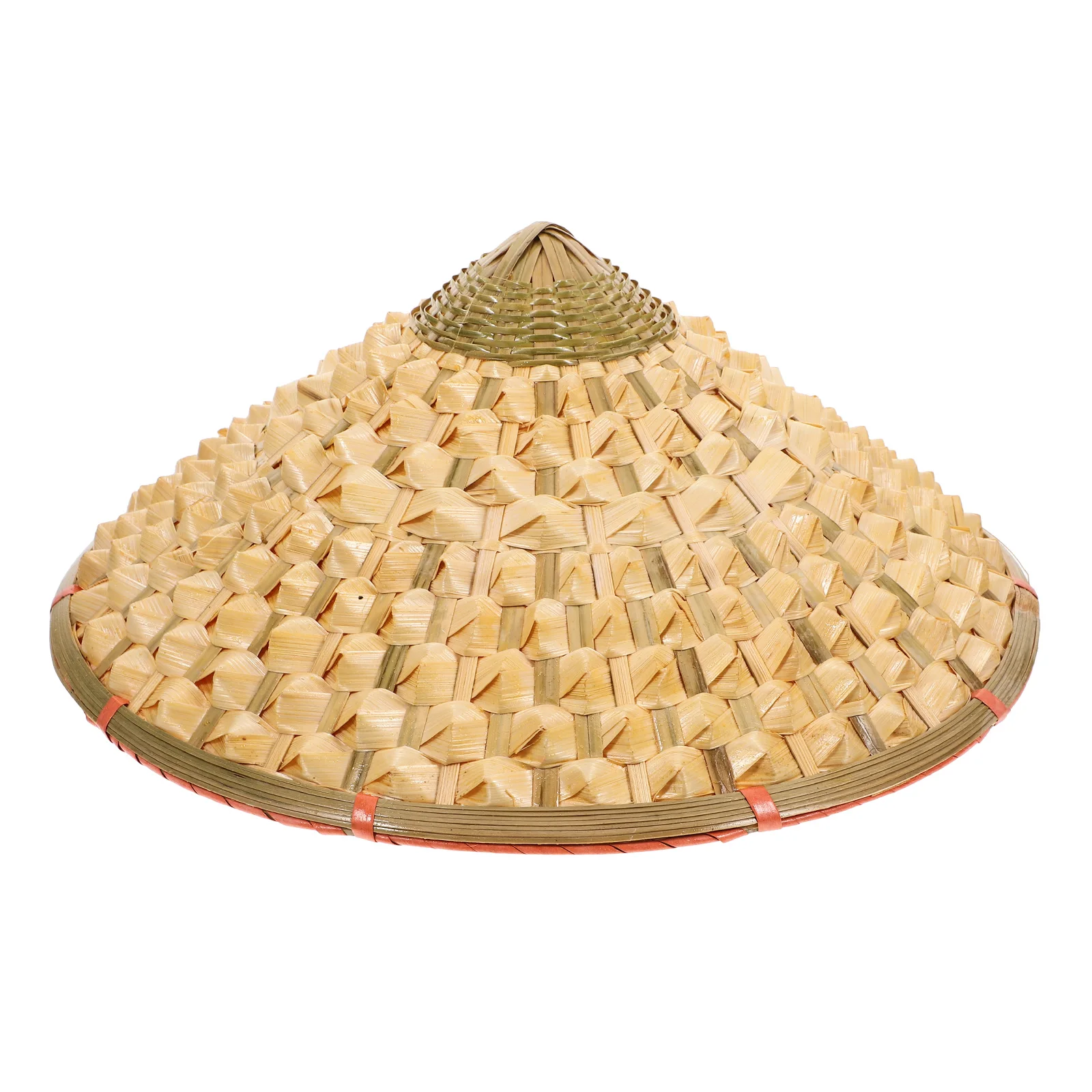 

Bamboo Hats Pure White 36CM Diameter Adjustable Rope for Adult Kids Stage Performance Sun Hat Gardening Beach Park Camping