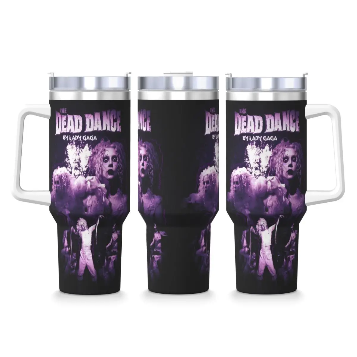 Lady Gaga Mayhem 2025 Album Car Mugs With Straws Travel Hot Drinks Water Bottle Heat Preservation Large Thermal Cups