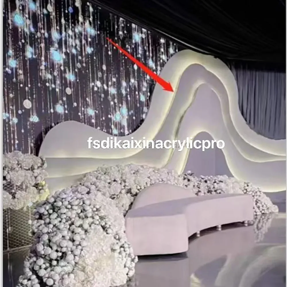 

Customized Wedding Stage Backdrop Decoration Hot Selling PVC Wedding Acrylic Backdrop Special Design Affordable Price