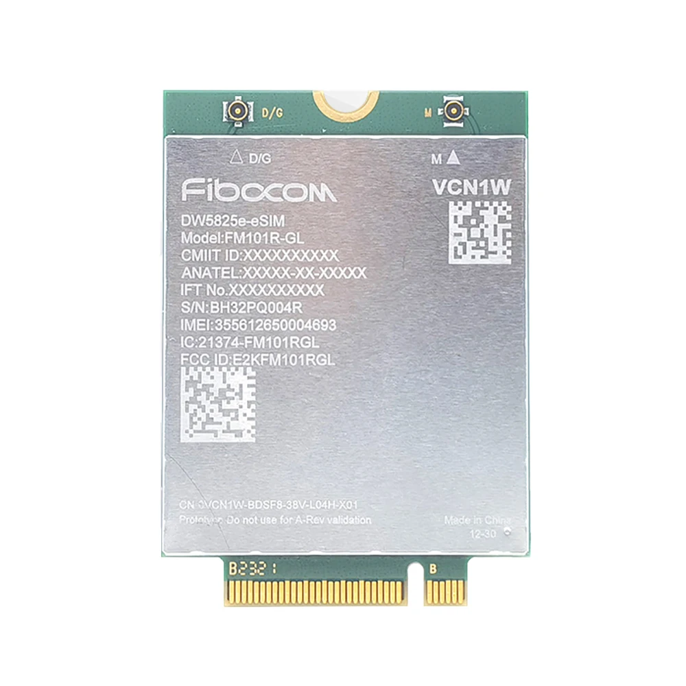 

Модуль Fibocom SDX12 FM101R-GL DW5825E-eSIM LTE Cat12 для ноутбука Dell Latitude 3550 7350 7450 5550 5450 5350 Precision 3591 3490