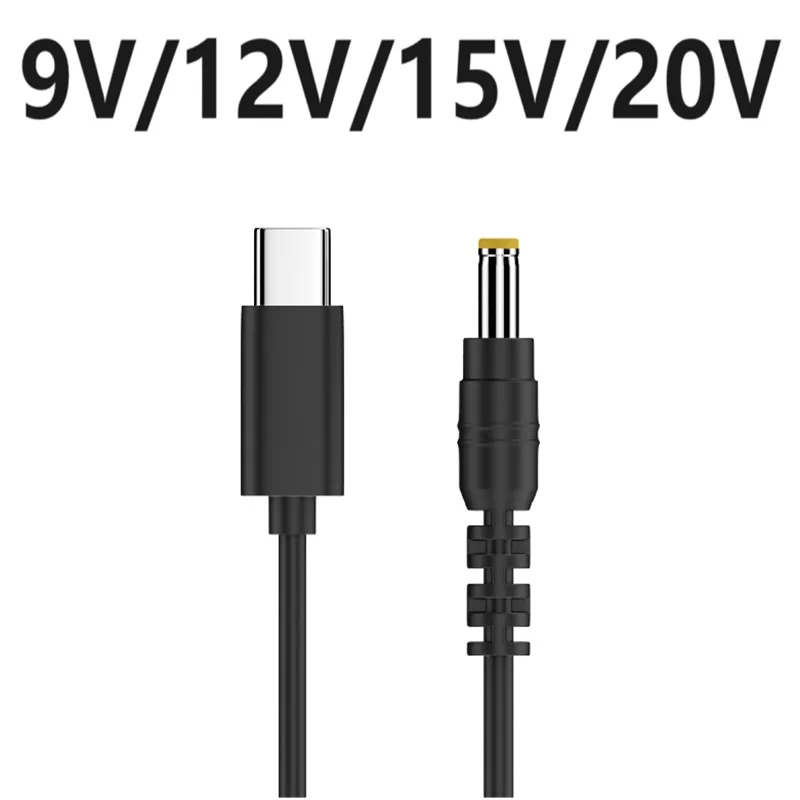 9V 12V 15V 20V 3A USB Type C PD to DC 5.5 2.1 Power line Adapter Cable Charger Converter Cable for Camera Router Speaker Tablet