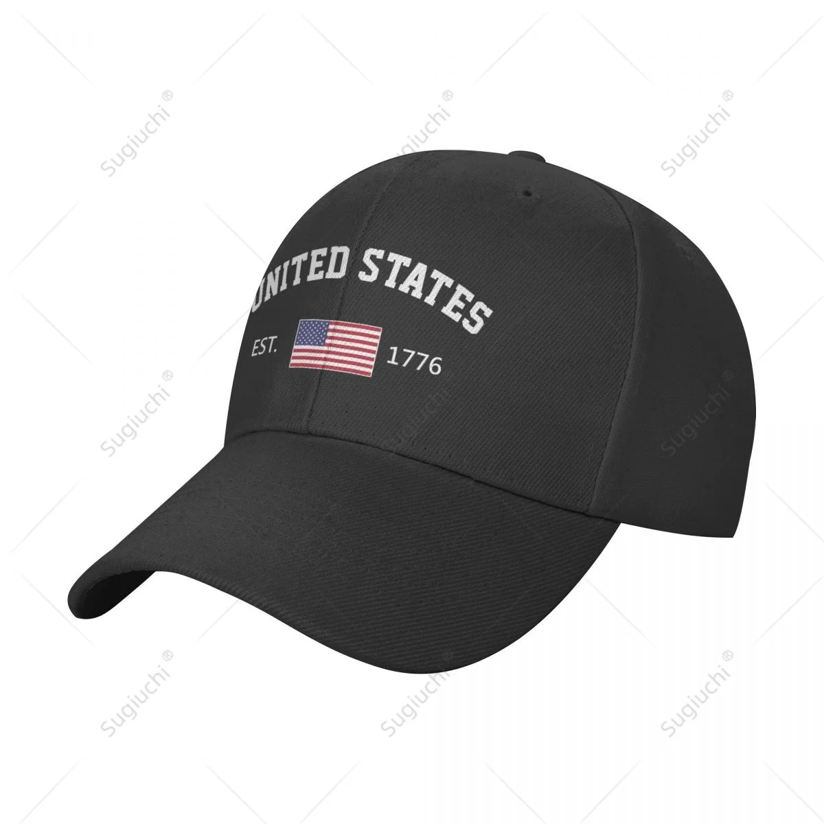 Unisex Baseball Cap United States USA American Flag EST.1776 Independence Day Wild Sun Shade Peaked Adjustable Outdoor Caps