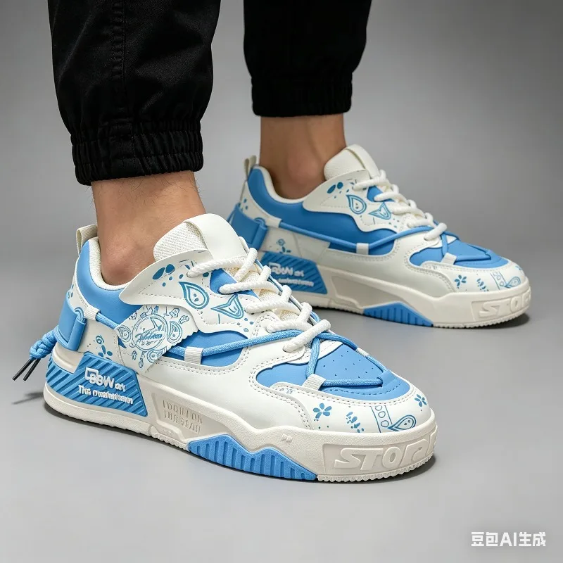 

Sneakers, Outdoor Sports Men's Lace-up Fitness Skate Shoes Casual Basketball Shoes Comfortable Soft Sole Large Size