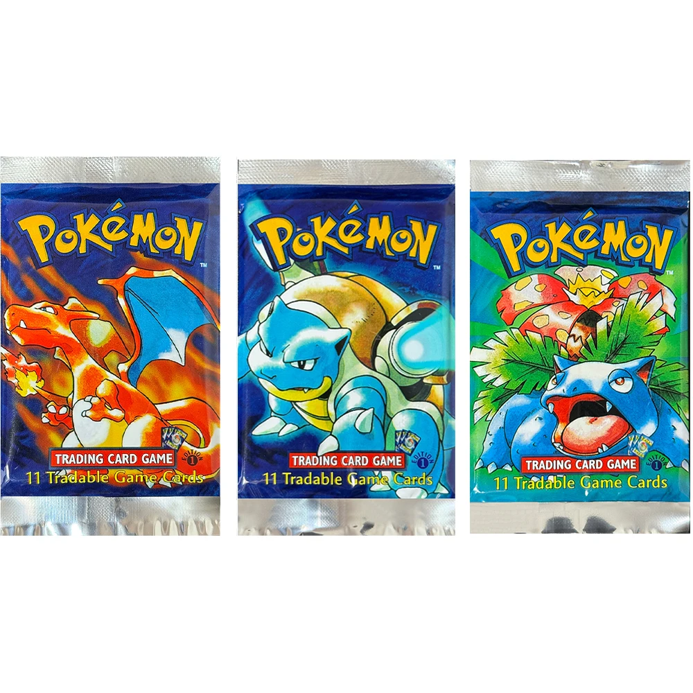 1e editie Team Rocket/Neo Destiny/Base/Fossil/Jungle Booster packs Pokemon 17 soorten 1 pakket 11 kaarten Spelkaarten Verzamelen van geschenken