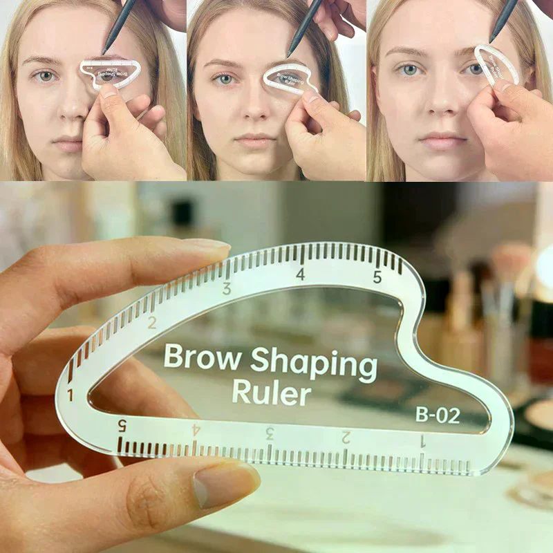 

1 шт., линейка для картирования бровей, линейка для формирования бровей, 1 минута, дизайн для быстрого рисования, легкий инструмент для бровей, микроблейдинг, перманентные трафареты для Mekup