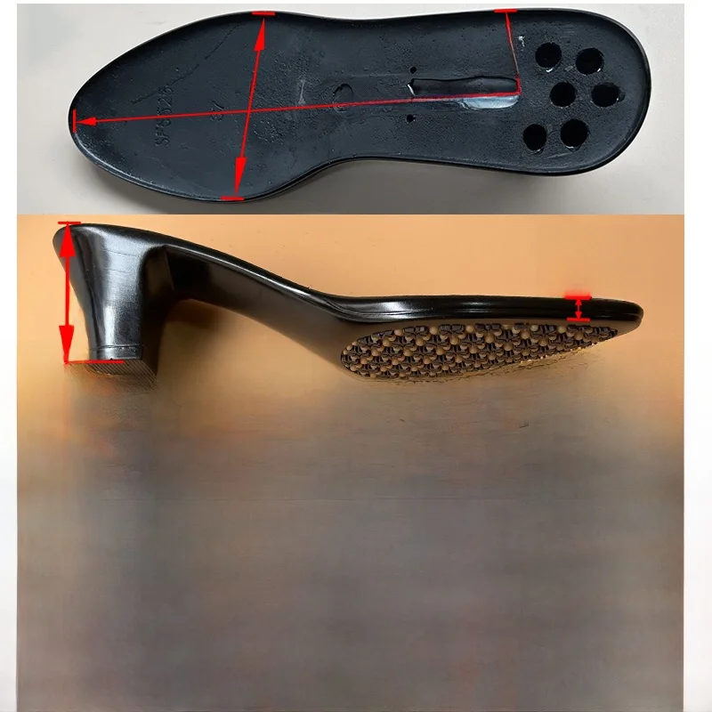 Women's Mid-Cut round Toe Shoe Sole Replacement Parts PU Leather Anti-Slip Material Accessories for Shoe Repair And Maintenance