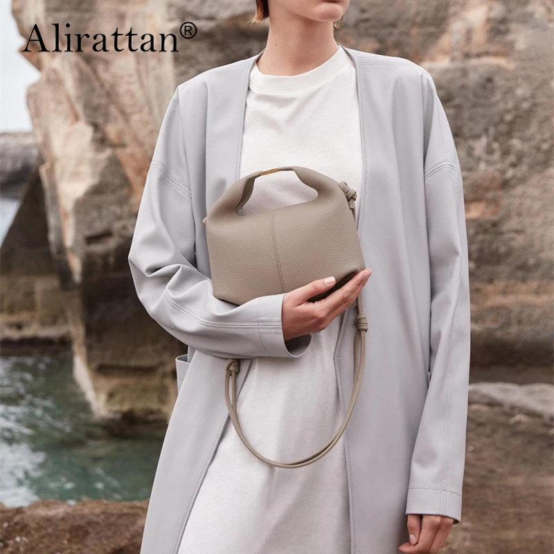 

Alirattan 2024 New Women Bag Female Flap Underarm Shoulder Bag Lady Retro Split Leather Square Box Messenger Tote Handbag