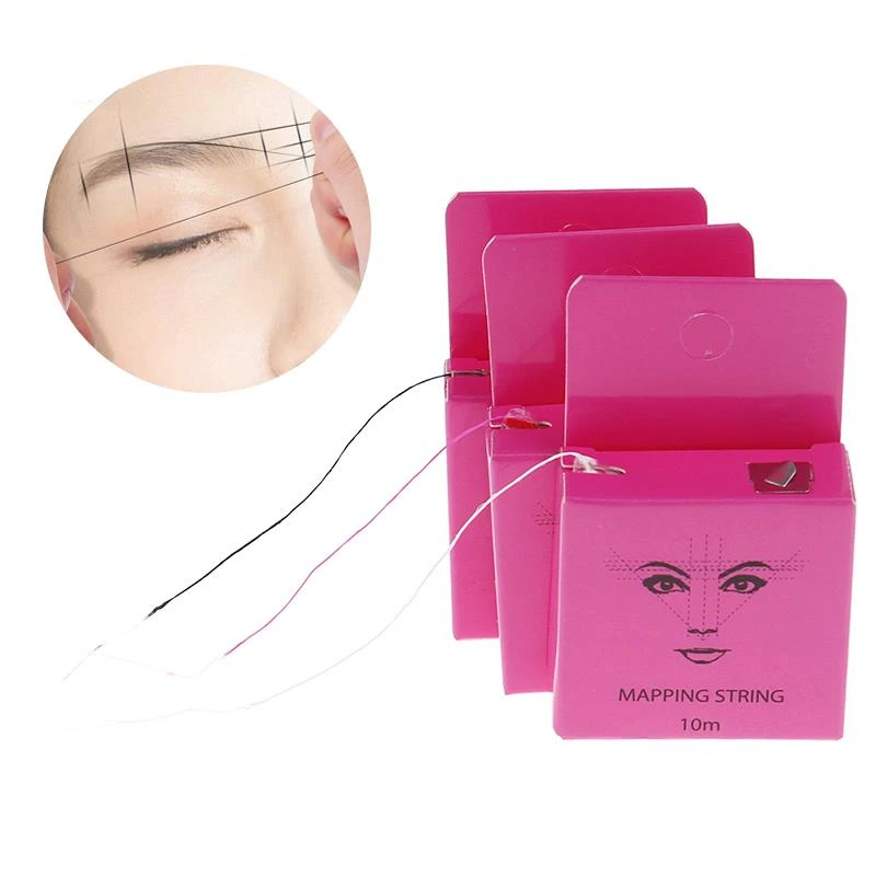 

Make Up Dyeing Liners Thread Semi Permanent Positioning Eyebrow Measuring Mapping Tool Pre-ink String For Microblading Eyebow