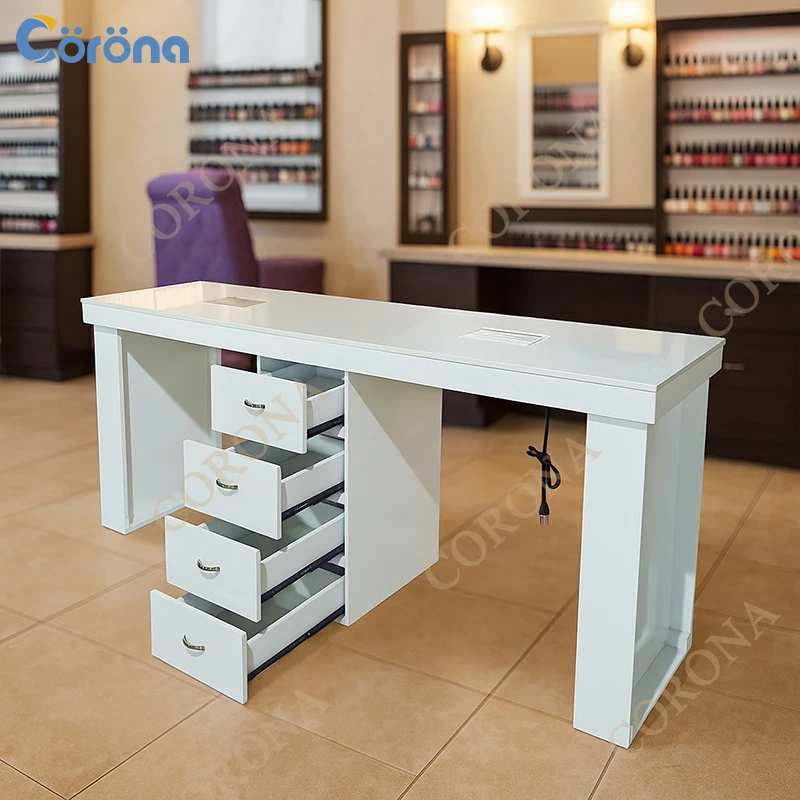 Nail Salon Furniture Manicure Table With Storage Drawers