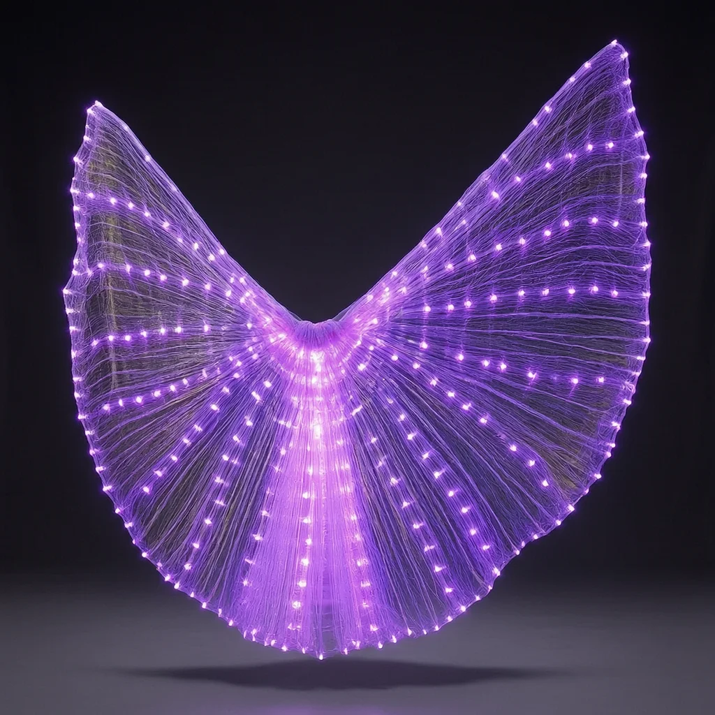 LED Isis Wings Adult Luminescent Cloak Belly Dance Costume Stage Performance Prop Color Changing Dancewear For Party Show