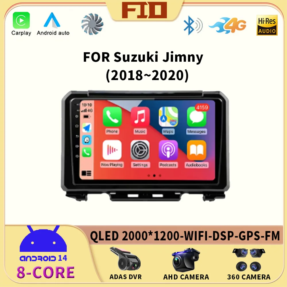 

Android 14 For Suzuki Jimny 2018 2019 2020 Car Radio Bluetooth Player Carplay Multimedia Automotivo GPS Stereo Auto RDS 2Din 4G