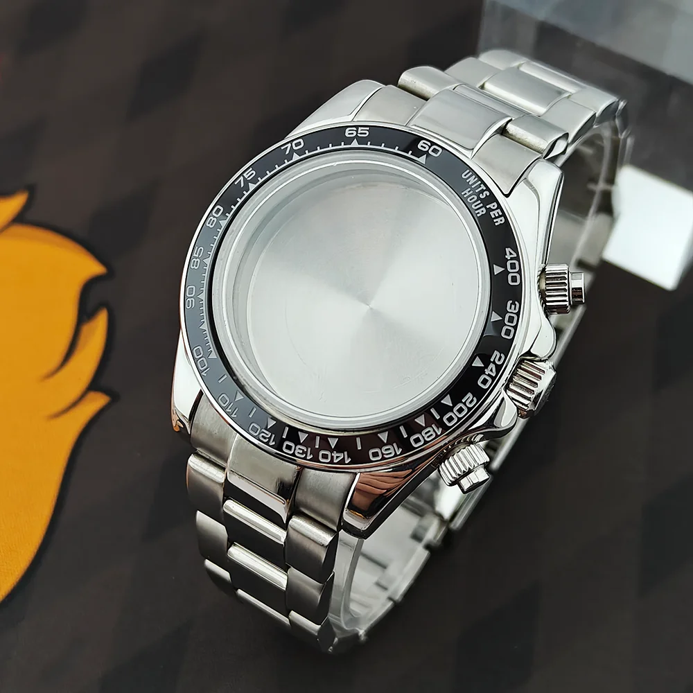 

VK63 Case 39mm Sapphire Glass Metal Case Fit 29MM Dials VK63 Watch Header VK63 Quartz Movement Case 20mm Metal Bands VK63 Cases