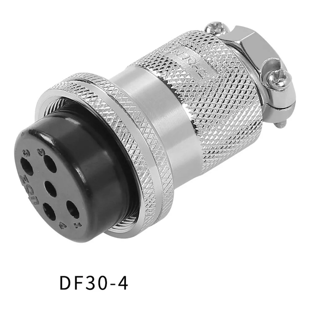 

1 комплект авиационного разъема DF30 (папа + гнездо) 4-контактный разъем «папа + гнездо» для установки положительного кабеля авиационный разъем DF30