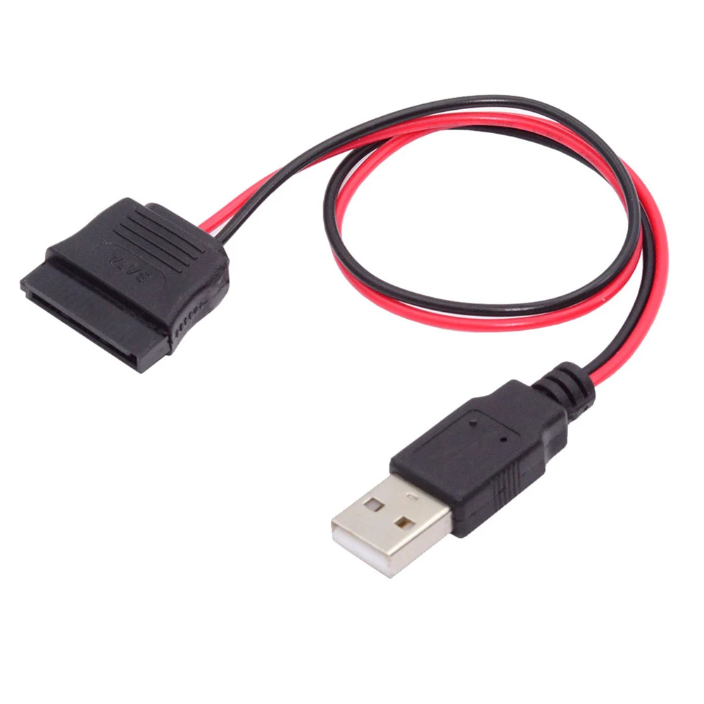 DC 5V Dual Single USB to SATA 15Pin Power Cable for 2.5 inch SATA HDD SSD Disk Driver 5V 2A Max