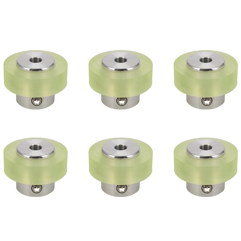 

Promotion! 6X 100mm Aluminum Polyurethane Industrial Encoder Wheel Measuring Wheel for Measuring Rotary Encoder