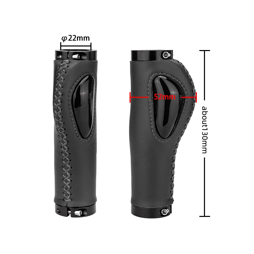 ZTTO Leather Bicycle Grips Liquid Silicone MTB Handle Cuffs Ergonomic Handlebar Gel Grip Dual Lock Non-slip Bike Accessorie