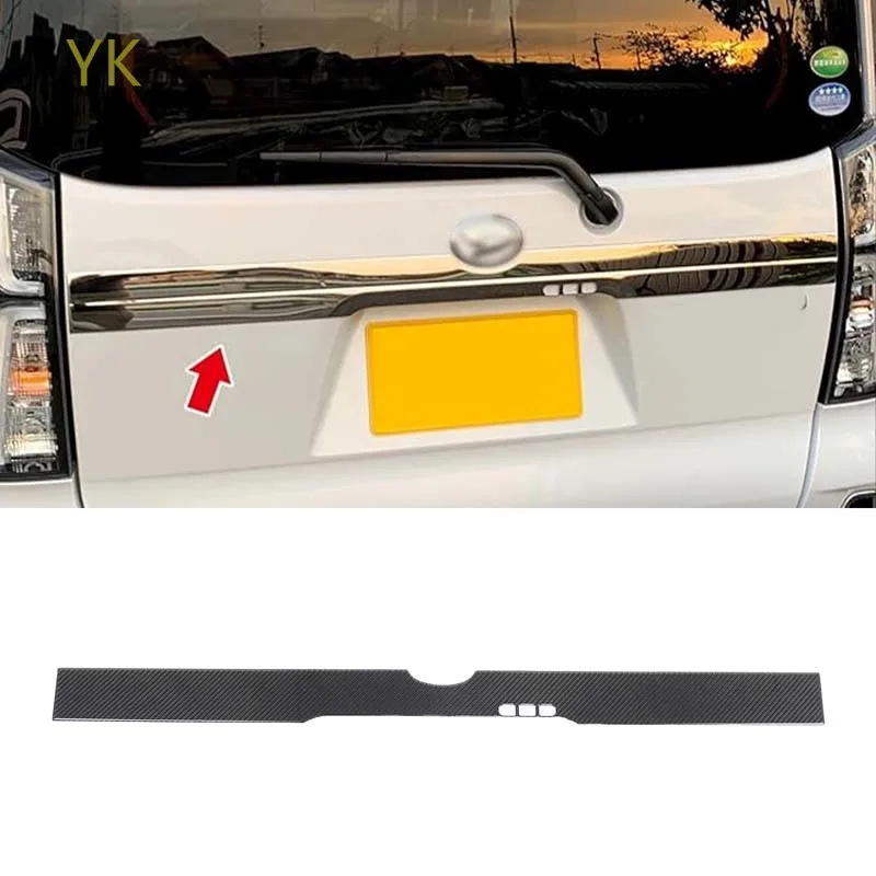 

For Daihatsu Tanto LA650 2019-2023 Soft Carbon Fiber Car Tailgate Trim Decorative Parts Car Accessories