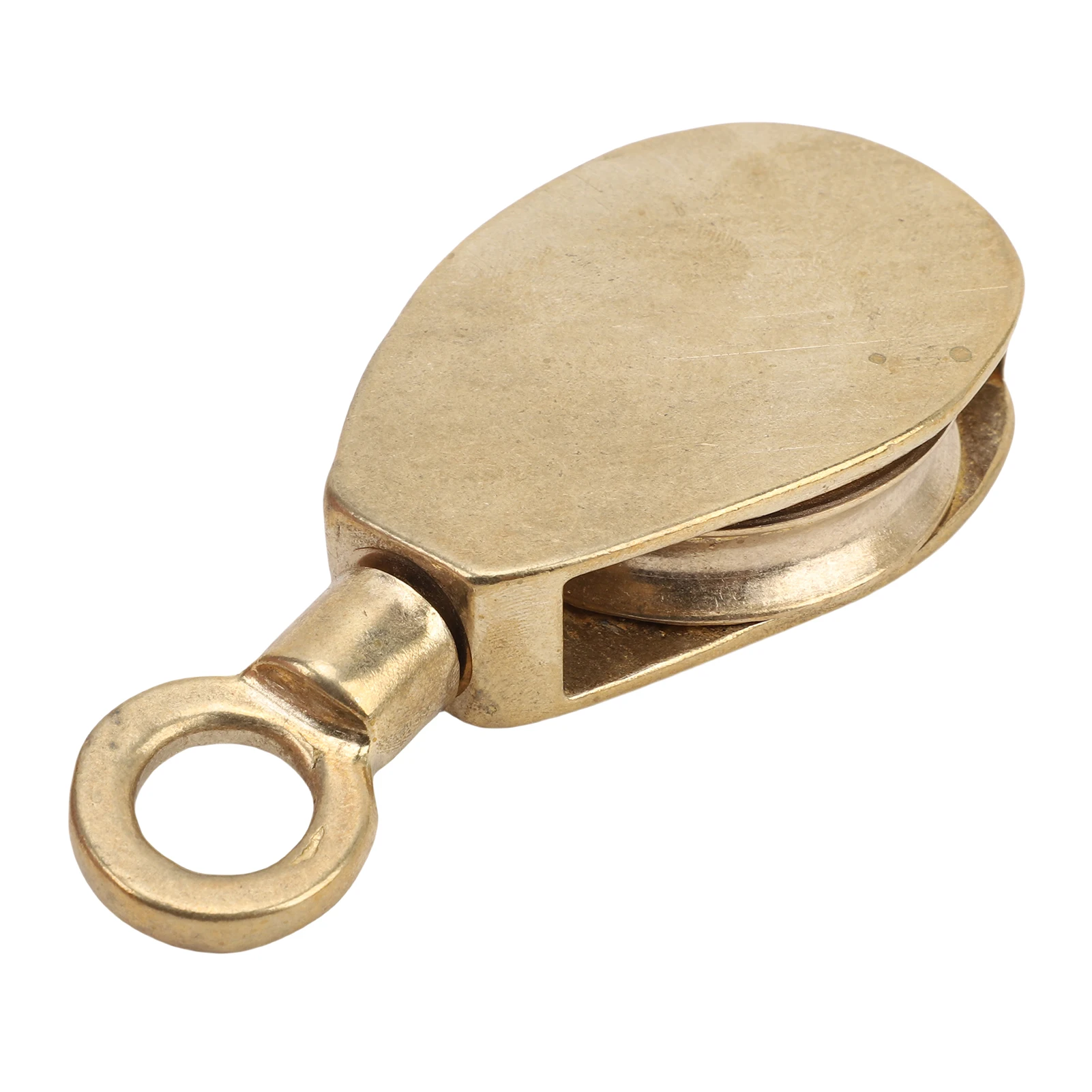 1Pc 50mm Boat Brass Flag Rope Pulley Elegant Boats Yachts Smooth Flagpole Sliding Hardware for Enhanced Flag Hoisting Experience