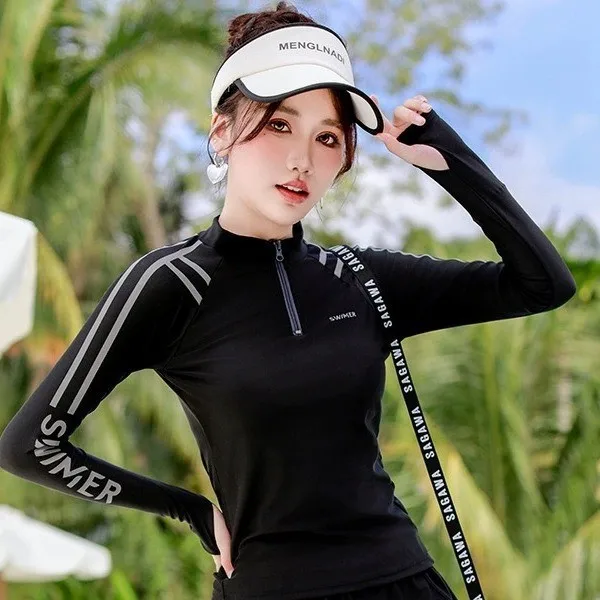 

New Swimsuit Women's One-piece Conservative Flat Corner Cover Belly Slimming Skirt Style Hot Spring Cover Flesh Sports