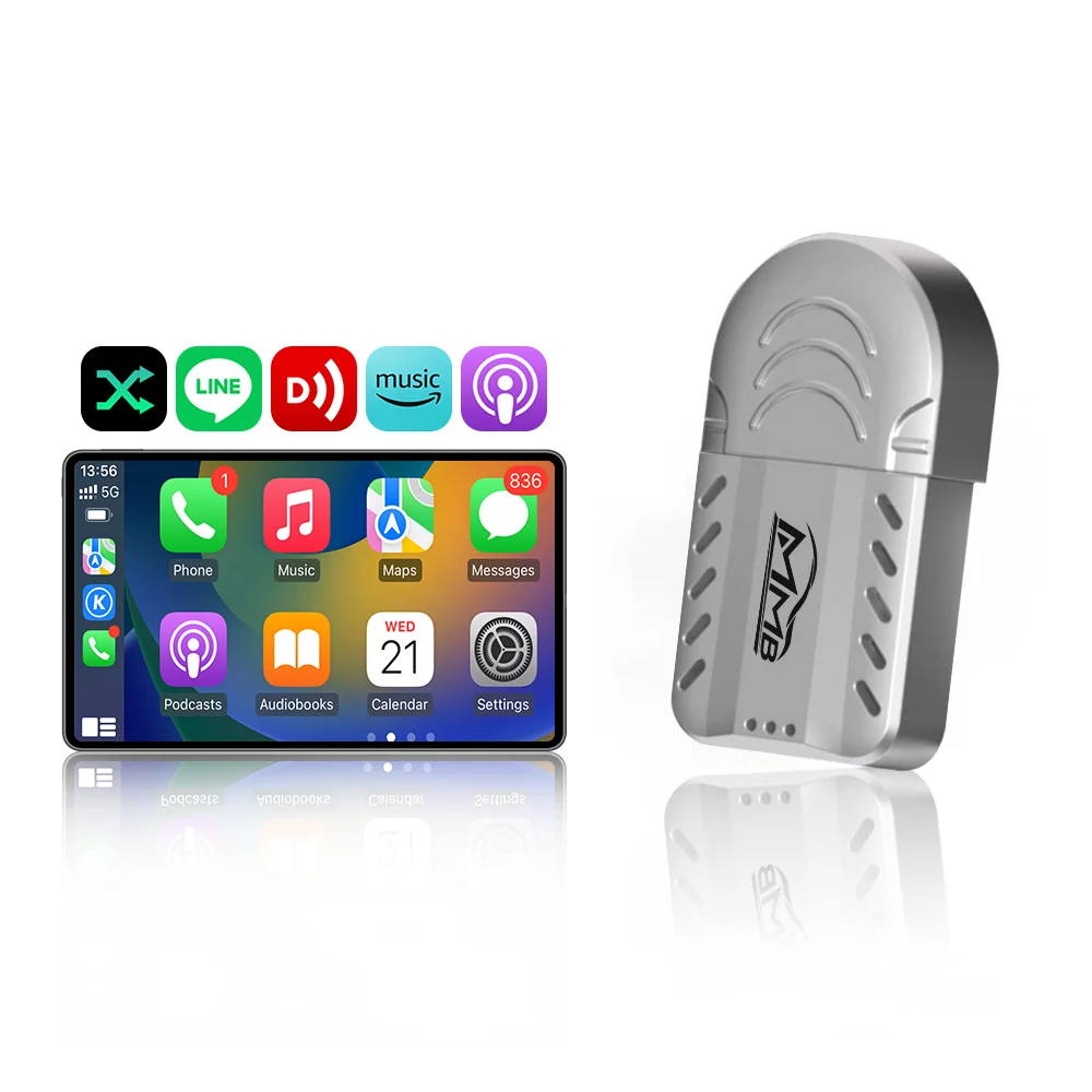 

MMB Mini 2.0 Wireless Apple CarPlay Adapter Smart Car Ai Dongle Online Updates Plug and Play For Audi Benz Kia Honda Toyota Ford
