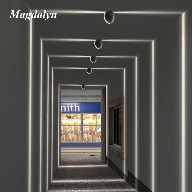 Magdalyn exterior à prova dwaterproof água do peitoril da janela luz do corredor hotel barra ktv decoração para casa comercial led projeto de