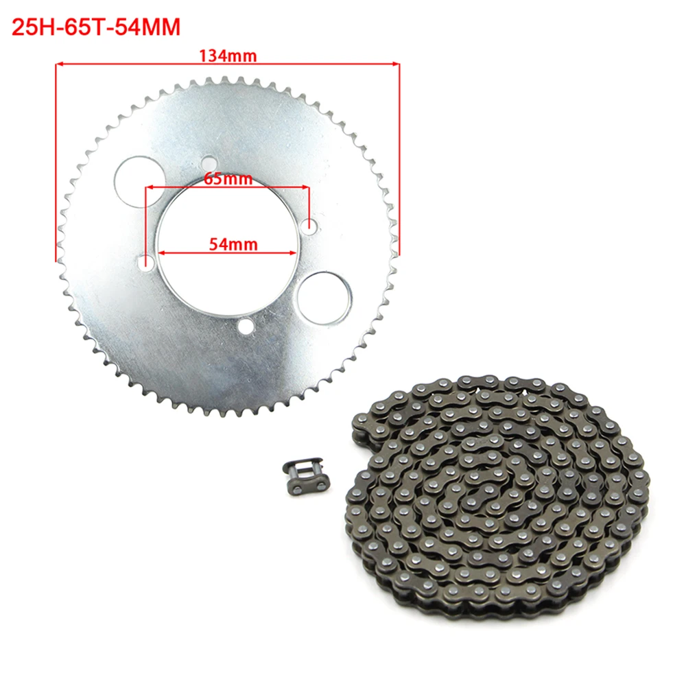 25H 47/55/65/70/80/92T Kettenrad hinten, 132 Glieder, Kettenkit für 43cc 47cc 49cc Elektro-Mini-Moto ATV Quad Dirt Pocket Bike Scooter