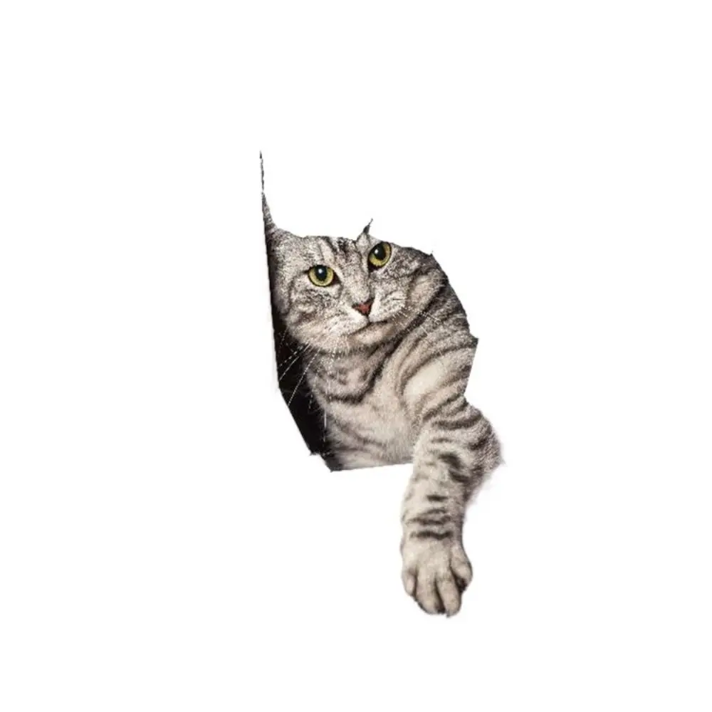 3D Cat Simulation Cats Car Sticker Waterproof Universal Cat in The Crack Sticker Creative Funny PVC Car Sticker Car Decal