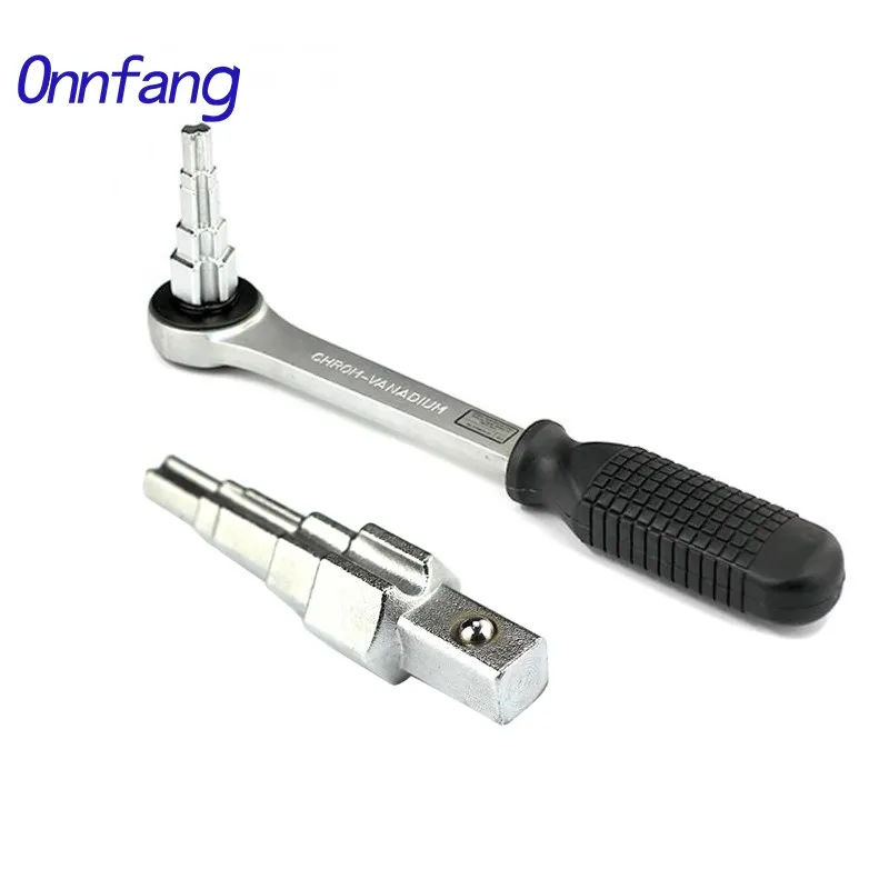 

Onnfang Radiator Spanner Durable Multiused Home Supplies Nipples Radiator Carbon Steel Ratchet Spanner 10-21 Stepped Wrench