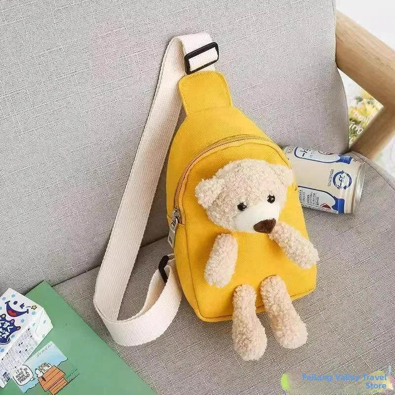 Cute Children's Crossbody Bag 2026 New Style Boys And Girls Travel Backpack Fashionable Outdoor Bag Soft Canvas Material