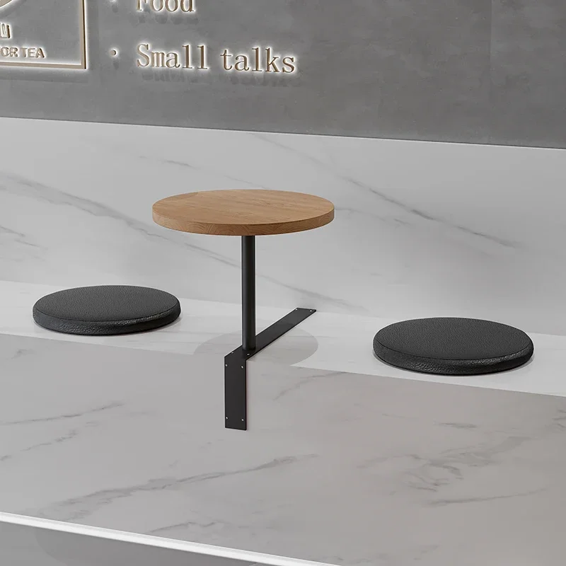 Simple And Light Luxury Province Space Wall Hanging Table Milk Tea Shop Cafe Table Dining Nordic Round Dinning Table  Furniture