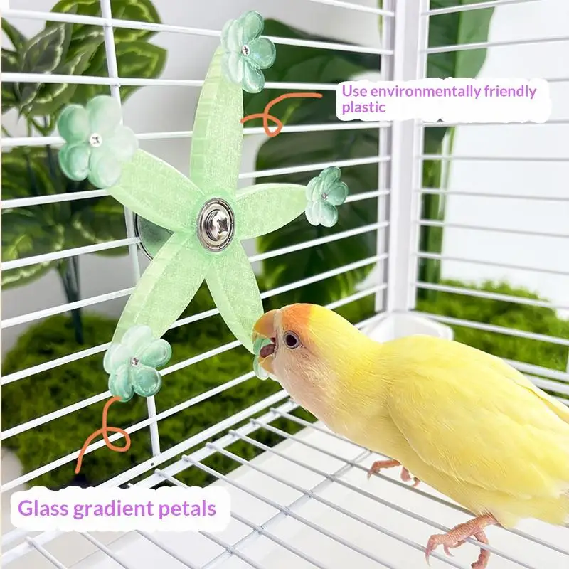 HotInteractive Rotating Windmill Parrot Relieve Boredom Toy 