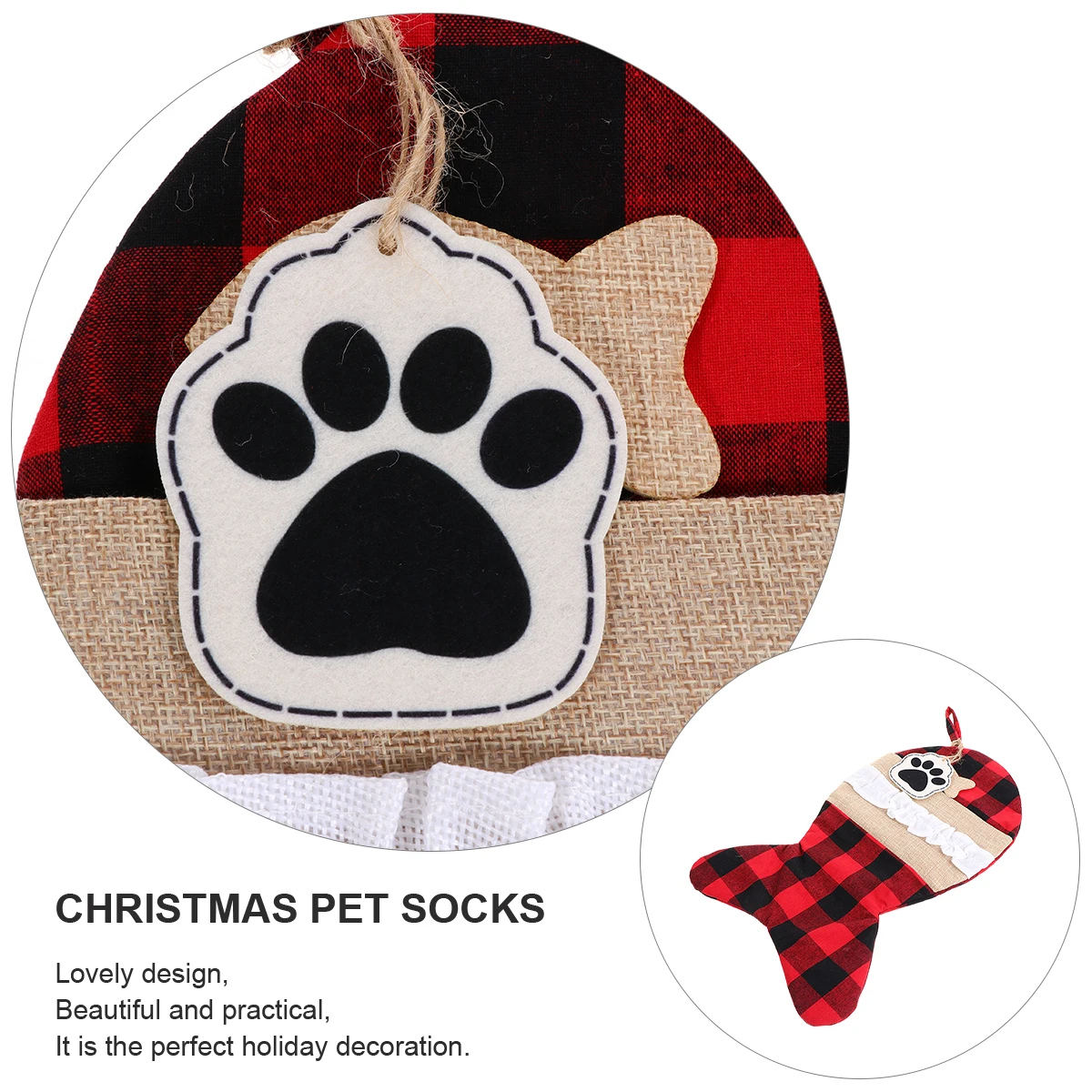 

Christmas Stockings Gift Pouch Durable Premium Material Cute Design Holiday Decor For Home Restaurant Club Bar Tree Fireplace