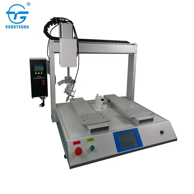 Factory machine price YS-HX542 360 degree rotate two tables automatic soldering robot