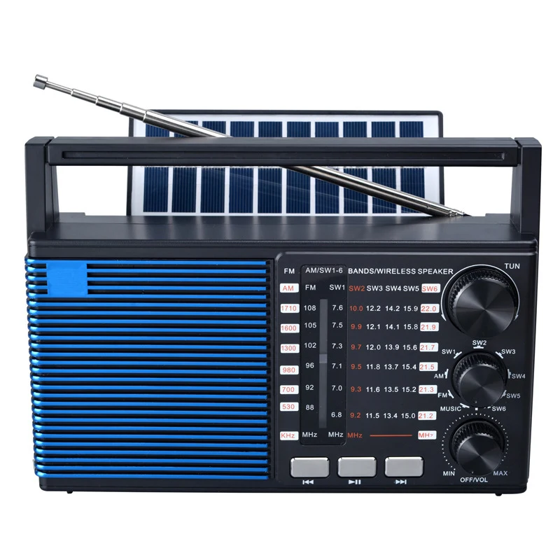 

Новое многофункциональное вседиапазонное радио с гнездом для карты памяти, Bluetooth, солнечной зарядкой, аварийное, в ретро-стиле