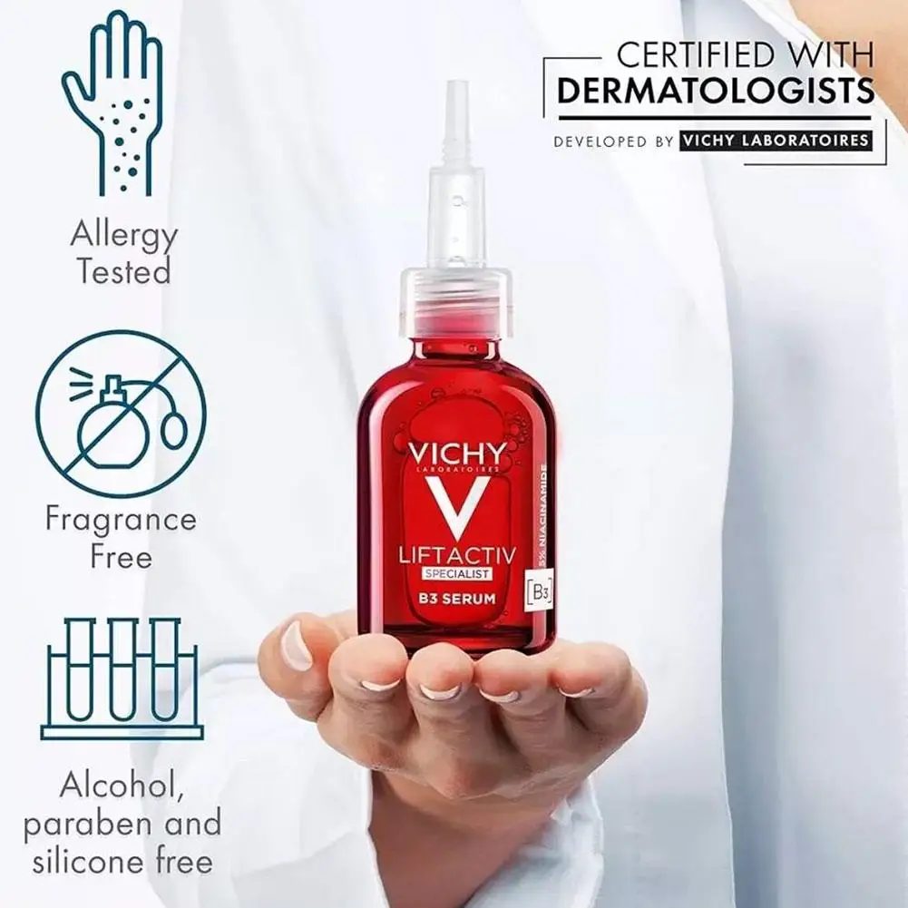 VICHY Vitamin B3 Serum Deeply Nourishes Skin Improves Skin Elasticity And Improves Fine Lines Dull Facial Skin Care