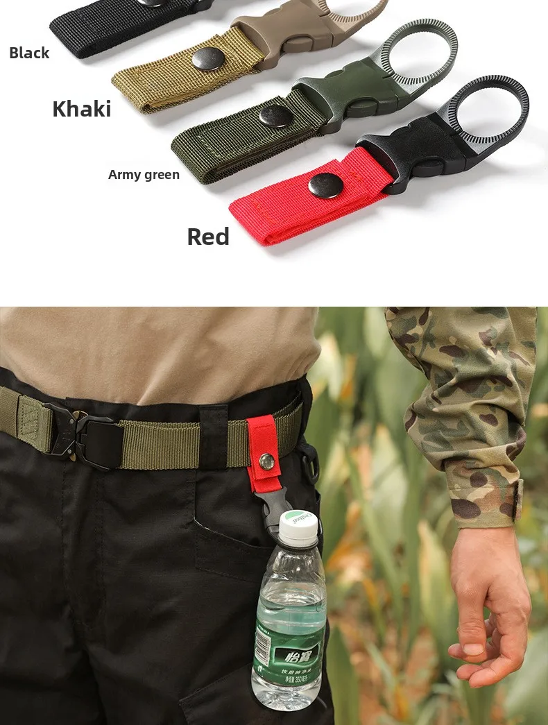 Gurtband-Wasserflaschenhalter Kletterkarabiner Gürtel-Rucksack-Aufhänger Haken-Clip Multifunktionaler Wasserflaschen-Nylon-Schnallen-Clip – Detail 16