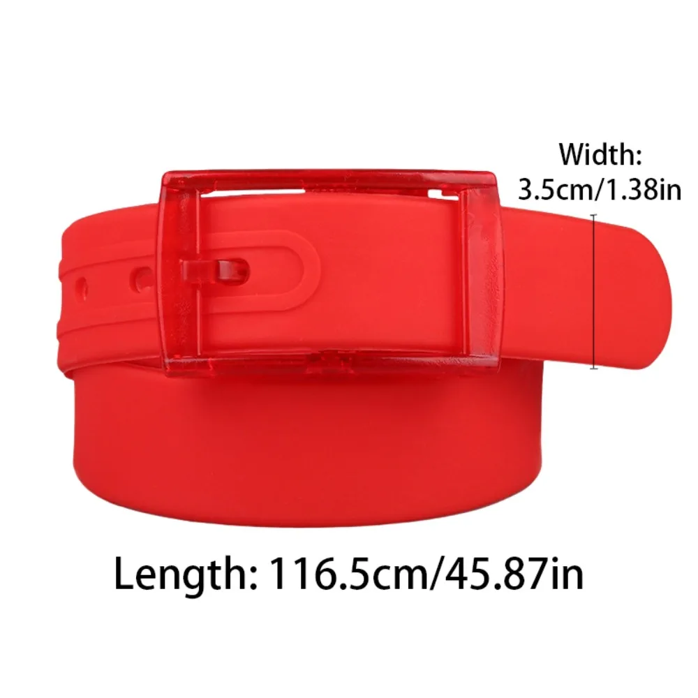 Cintura con fibbia ad ardiglione in silicone anti-allergia Cintura per jeans colorata senza metallo Cintura casual chic color caramello