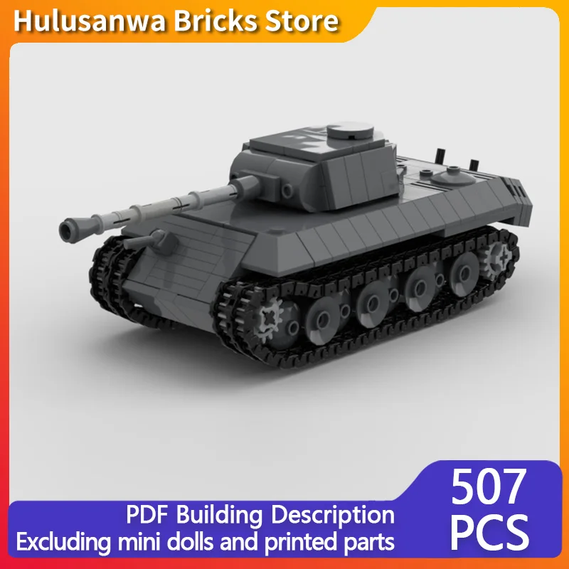 

PzKpfw V Panther WW2 Military Tanks Model MOC Building Bricks War Equipment Modular Technology Gifts Assemble Children Toys Suit