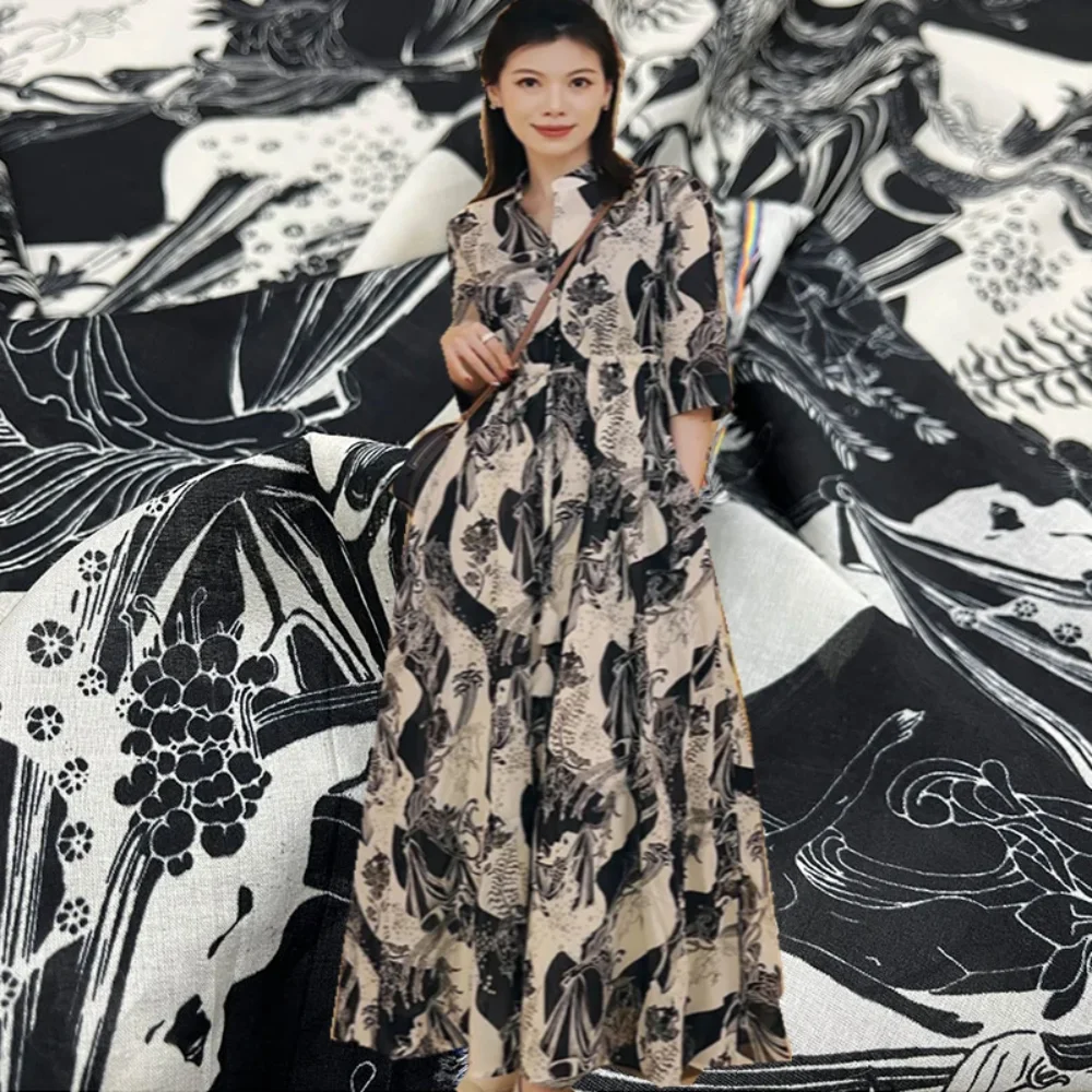 

Брендовый модный дизайн, 100% хлопчатобумажная ткань, летняя тонкая перспективная ткань для одежды, ткань для платья на метр, материал для шитья своими руками