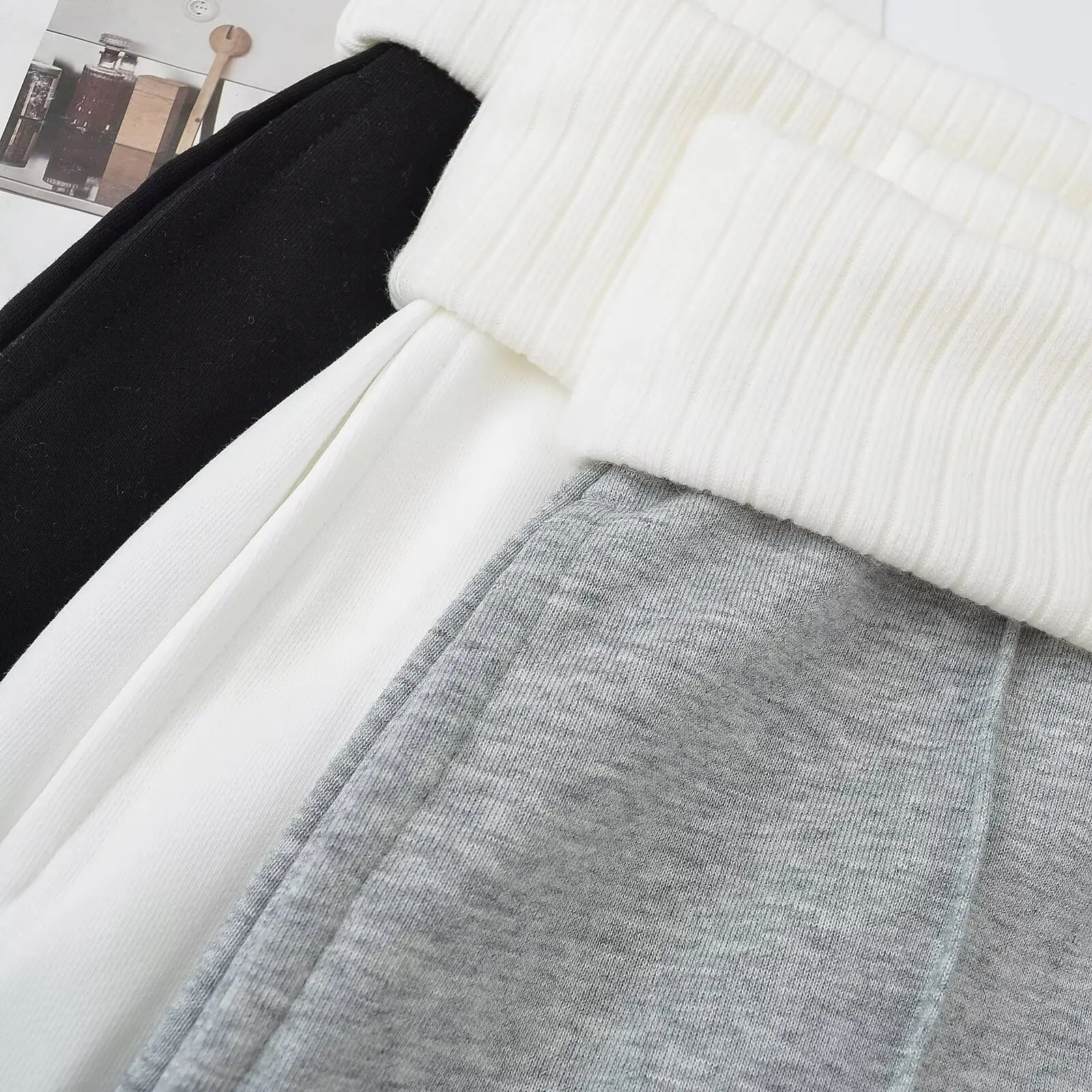 American Sle Hot Girl Pantaloni a gamba larga Pantaloni sportivi a gamba dritta slim casual larghi da donna Pantaloni lunghi fino al pavimento