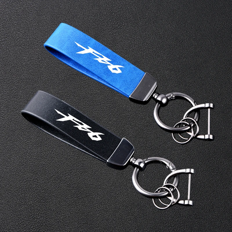 ヤマハ FZ6 FZ6R S2 Fazer FZ 6 2004-2009 高級オートバイ革キーホルダー金属キーリングアクセサリー