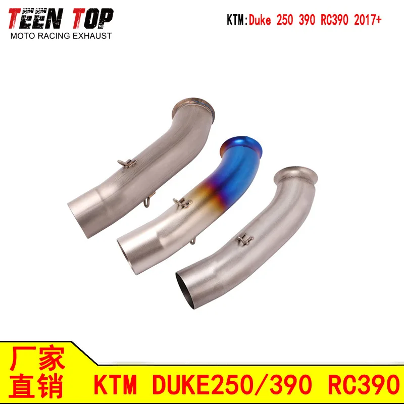 

Applicable to:Motorcycle Titanium Hot Blue Exhaust Middle Section for KTM Duke 250/390 RC390 2017 +
