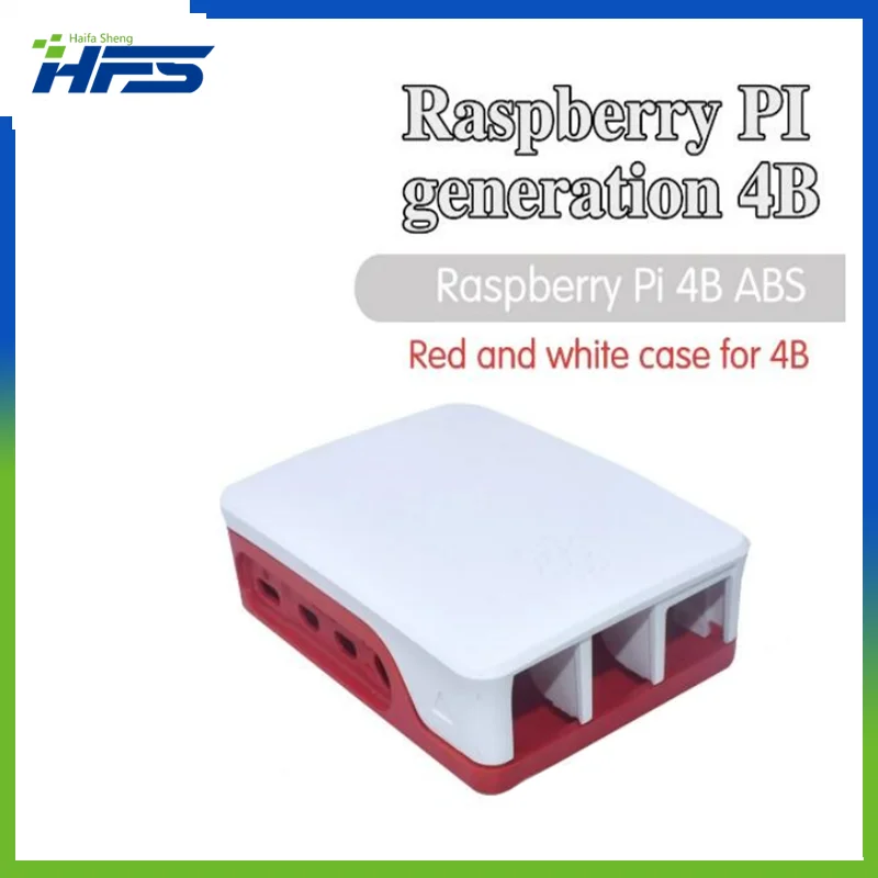 

Raspberry Pi 4 Model B ABS Case Plastic Box White Shell Classic Design with Fan with Heatsink for Raspberry Pi 4