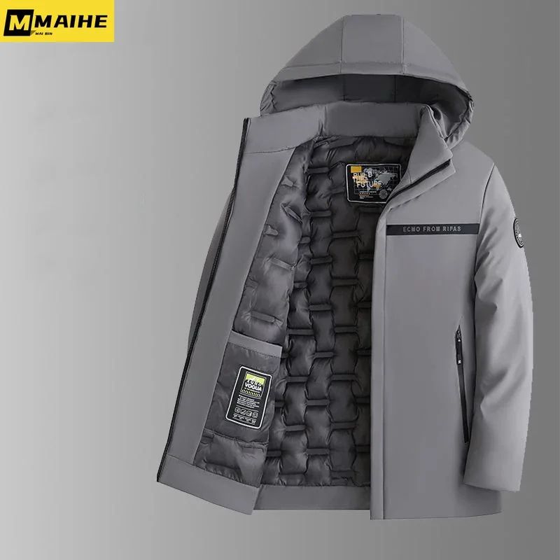 Windbreak Heated Coat For Men Waterproof Hiking Parkas Warm Cotton Workwear Winter Mens Jackets Ventilate Winter Work Clothes