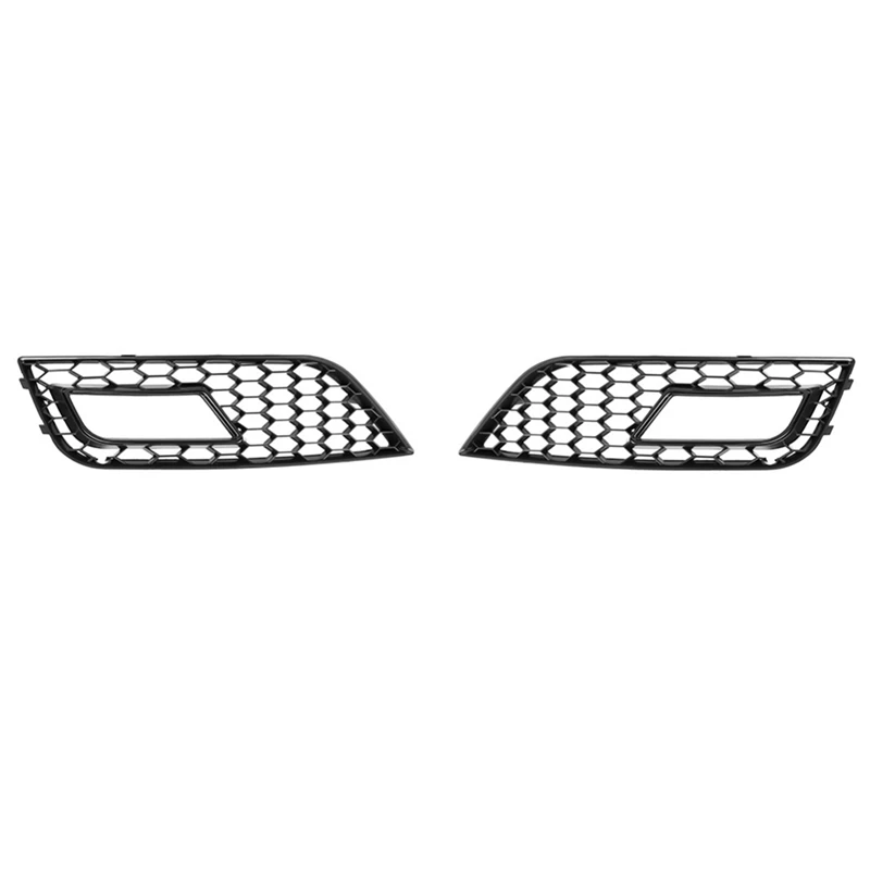 

Black Front Bumper Fog Light Cover Honeycomb Grill For A4 B8.5 Standard Edition 2013-2016 Replacement