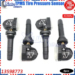 XUAN 4PCS TPMS 13598773 Tire Pressure Monitor Sensor For Opel Antara Bolt Karl Mokka Viva Chevy Suburban Tahoe GMC Acadia 433mhz